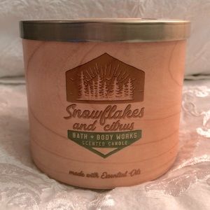 NEW Snowflakes & Citrus BBW 3-wick